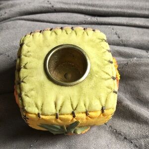 Yellow and Green Decorative Candle Holder